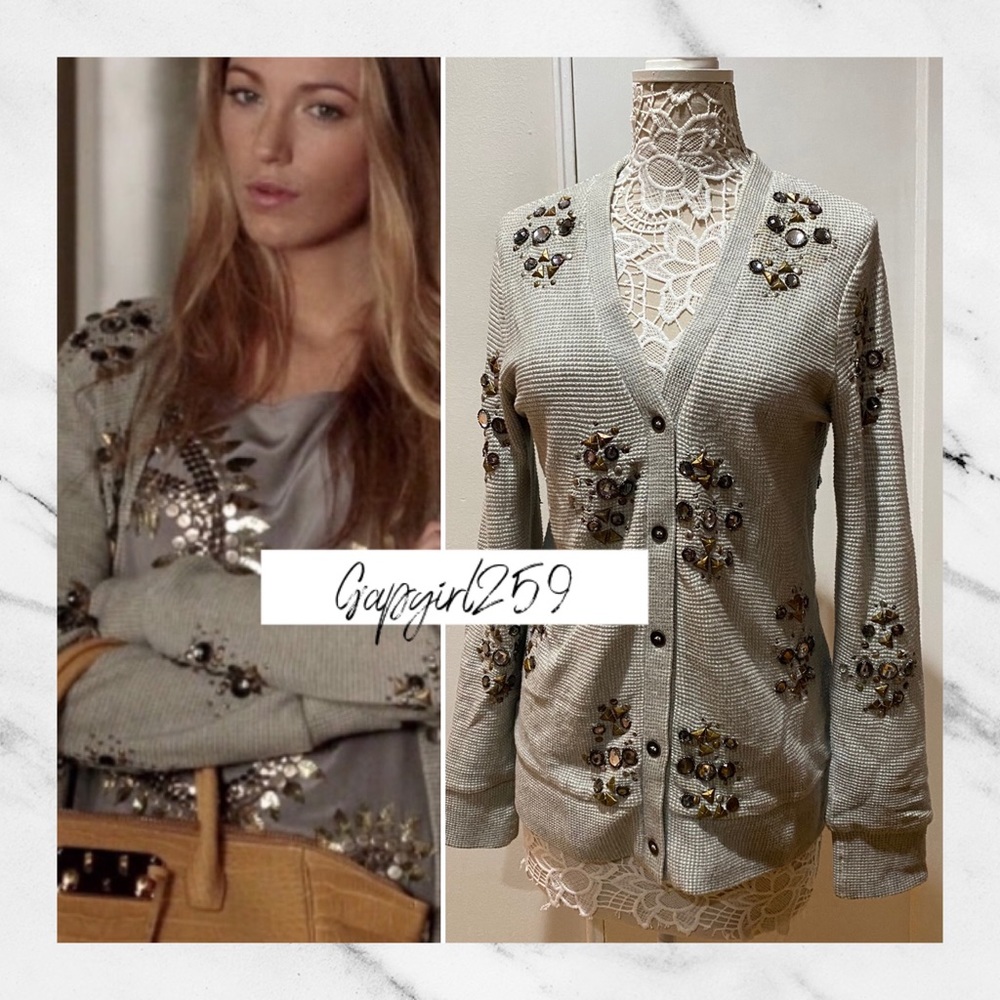 Gryphon Jeweled Cardigan M Gossip Girl Serena